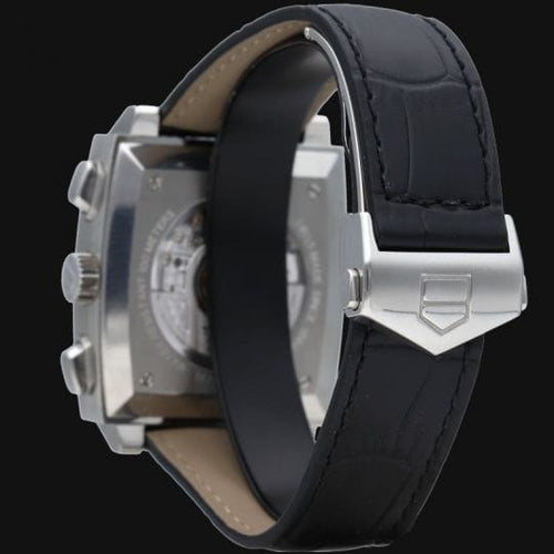 Montre TAG Heuer Monaco - Montre chronographe Calibre 12 en acier 58 Facettes MT46494
