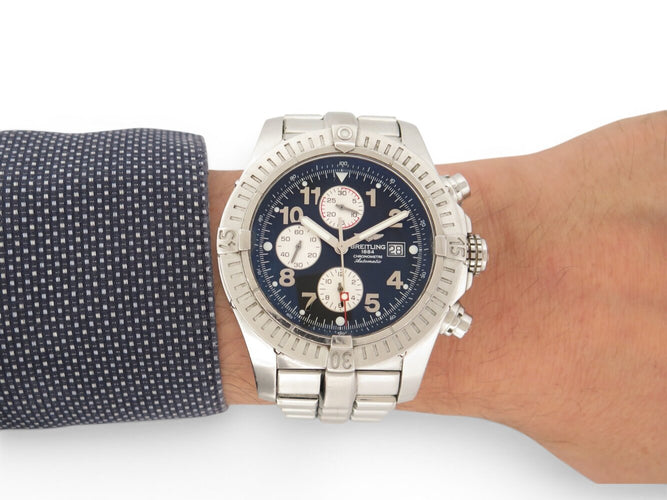 Montre Breitling Super Avenger - Montre chronographe automatique en acier 58 Facettes 275274