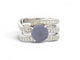 Bague 62 Omega - Bague cabochon en or blanc, pierre de lune et diamants 1,4 ct 58 Facettes 275132