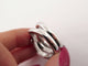 Bague 62 Omega - Bague cabochon en or blanc, pierre de lune et diamants 1,4 ct 58 Facettes 275132