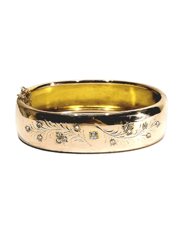 Bracelet Bracelet manchette en or rose 18 carats et diamants 58 Facettes 1776913