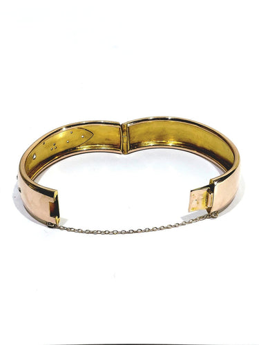 Bracelet Bracelet manchette en or rose 18 carats et diamants 58 Facettes 1776913