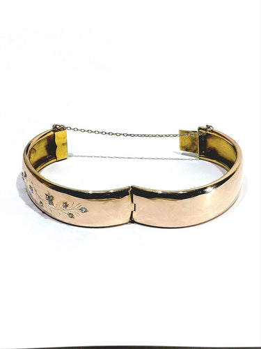 Bracelet Bracelet manchette en or rose 18 carats et diamants 58 Facettes 1776913