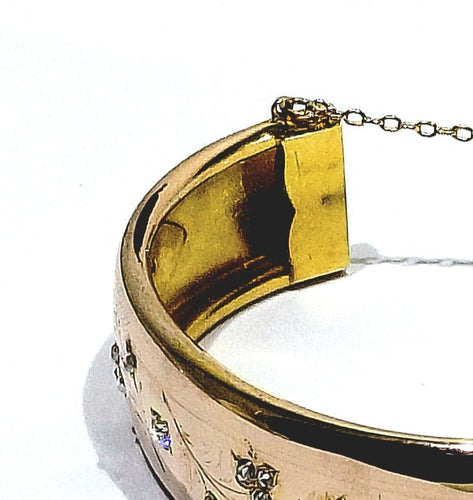 Bracelet Bracelet manchette en or rose 18 carats et diamants 58 Facettes 1776913