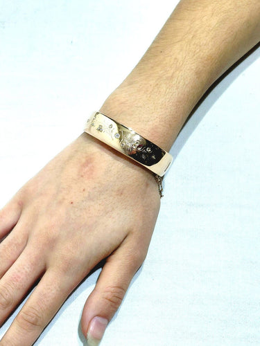 Bracelet Bracelet manchette en or rose 18 carats et diamants 58 Facettes 1776913