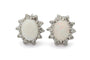 Boucles d'oreilles Boucles d'oreilles en or blanc, opales et diamants 58 Facettes 12220