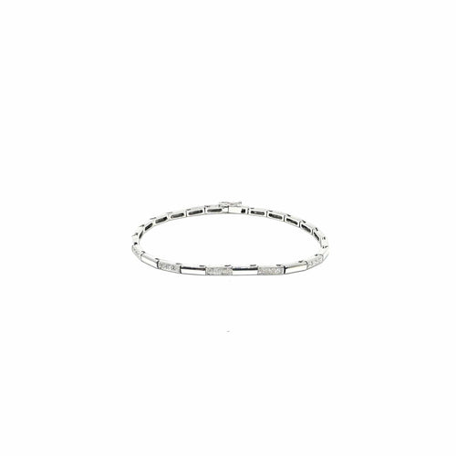 Bracelet Bracelet articulé en or blanc et diamants 58 Facettes Z15B51799