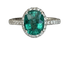 Bague 55 Bague cocktail en or blanc, tourmaline Lagoon 2,08 ct et diamants 58 Facettes ring
