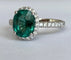Bague 55 Bague cocktail en or blanc, tourmaline Lagoon 2,08 ct et diamants 58 Facettes ring