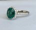 Bague 55 Bague cocktail en or blanc, tourmaline Lagoon 2,08 ct et diamants 58 Facettes ring
