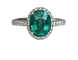 Bague 55 Bague cocktail en or blanc, tourmaline Lagoon 2,08 ct et diamants 58 Facettes ring