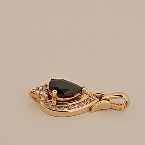 Pendentif Pendentif saphir et diamants en or jaune 58 Facettes 2909943-2096205
