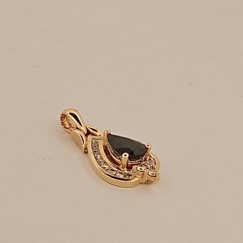 Pendentif Pendentif saphir et diamants en or jaune 58 Facettes 2909943-2096205