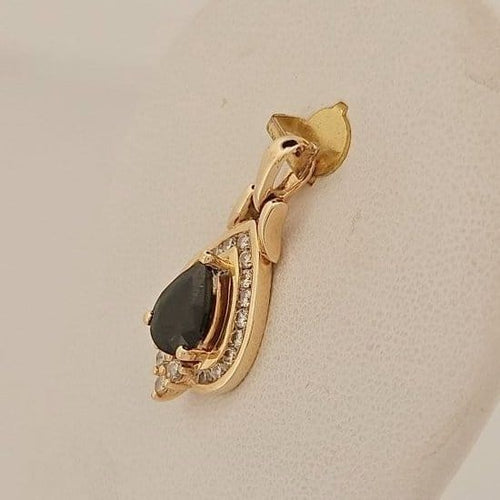 Pendentif Pendentif saphir et diamants en or jaune 58 Facettes 2909943-2096205