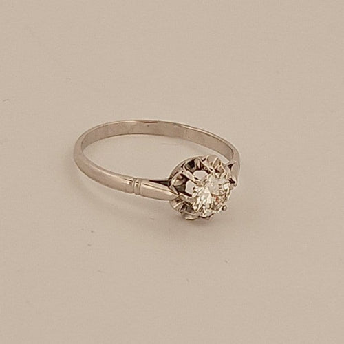 Bague 56 Solitaire - Bague en platine et diamant 58 Facettes 2779391
