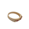 Bague en or jaune et blanc avec diamants et rubis