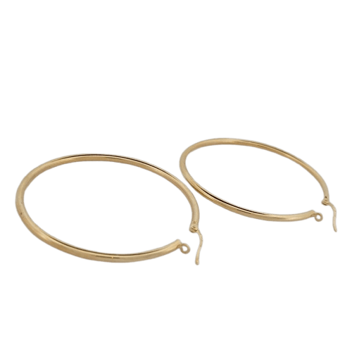 Boucles d'oreilles Créoles en or jaune 18 carats 58 Facettes 2752741