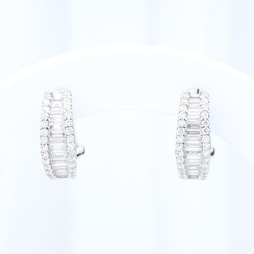 Boucles d'oreilles Boucles d'oreilles en or blanc et diamants 0,52 ct 58 Facettes 1B-Y