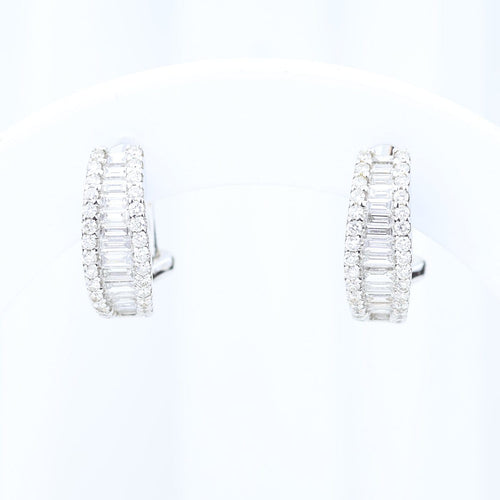 Boucles d'oreilles Boucles d'oreilles en or blanc et diamants 0,52 ct 58 Facettes 1B-Y