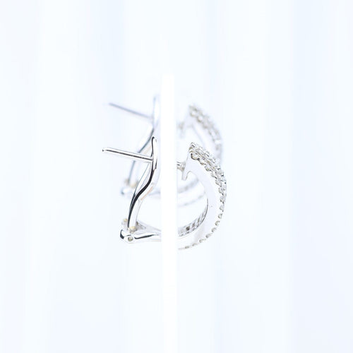 Boucles d'oreilles Boucles d'oreilles en or blanc et diamants 0,52 ct 58 Facettes 1B-Y