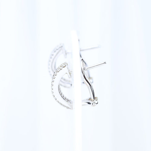 Boucles d'oreilles Boucles d'oreilles en or blanc et diamants 0,52 ct 58 Facettes 1B-Y