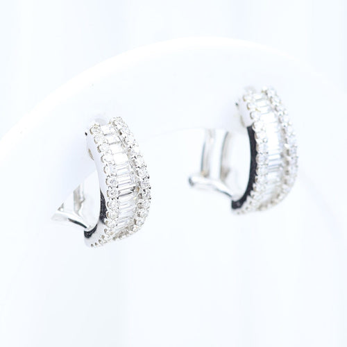 Boucles d'oreilles Boucles d'oreilles en or blanc et diamants 0,52 ct 58 Facettes 1B-Y