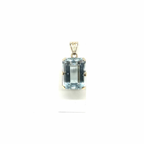 Pendentif Pendentif en or jaune et aigue-marine 58 Facettes Z15B51569