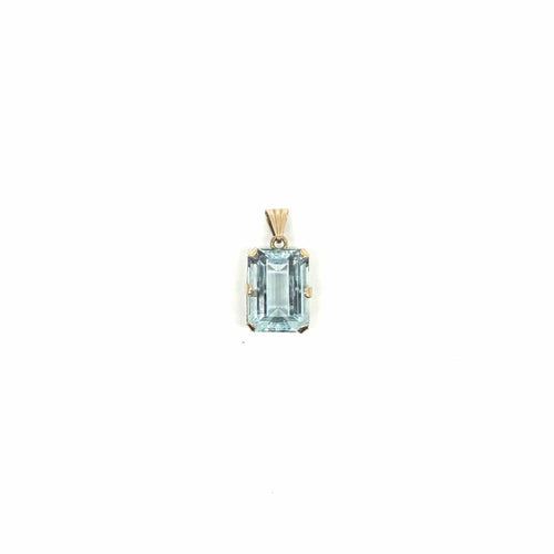 Pendentif Pendentif en or jaune et aigue-marine 58 Facettes Z15B51569