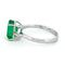 Bague 52.5 Bague solitaire en or blanc 14K, émeraude et diamants baguette 58 Facettes 9456581619514AB0AA9CA930A9609758