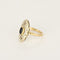 Bague 47 Bague marquise ancienne en or jaune, or blanc, diamants et saphir 58 Facettes Bgmarquisesaphir