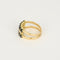Bague 44 Bague demi-alliance en or jaune, saphirs et diamants 58 Facettes 1/2alldts&sh