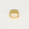 Bague 44 Bague demi-alliance en or jaune, saphirs et diamants 58 Facettes 1/2alldts&sh