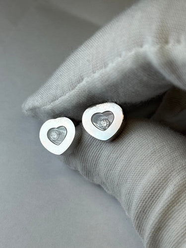Boucles d'oreilles Chopard Happy Diamond - Boucles d'oreilles en or 18 carats et diamants 58 Facettes Boucle Chopard