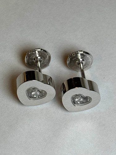 Boucles d'oreilles Chopard Happy Diamond - Boucles d'oreilles en or 18 carats et diamants 58 Facettes Boucle Chopard