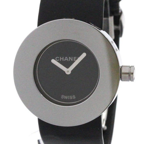 Montre Chanel La Ronde - Montre quartz en acier et cuir verni 58 Facettes z1ihrt5gw5