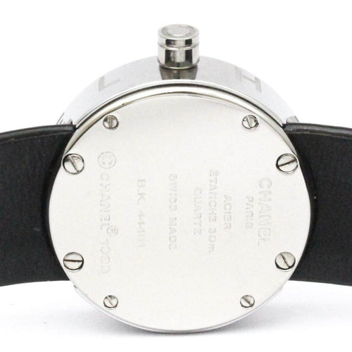 Montre Chanel La Ronde - Montre quartz en acier et cuir verni 58 Facettes z1ihrt5gw5
