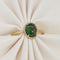Bague 54 Bague en or jaune 14K, opale noire naturelle et diamants 58 Facettes R003