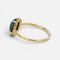 Bague 54 Bague en or jaune 14K, opale noire naturelle et diamants 58 Facettes R003