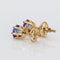 Boucles d'oreilles Boucles d'oreilles en or jaune 14 ct et tanzanites certifiées GFCO 58 Facettes E022