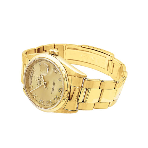 Montre Rolex Oyster Perpetual Day-Date - Montre en or jaune 58 Facettes 35651