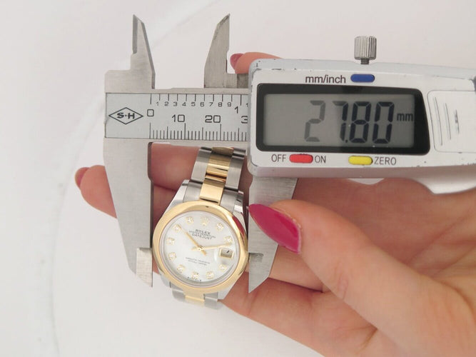Montre Rolex Lady-Datejust 28 - Montre Oyster en or jaune et acier, diamants 58 Facettes 275438