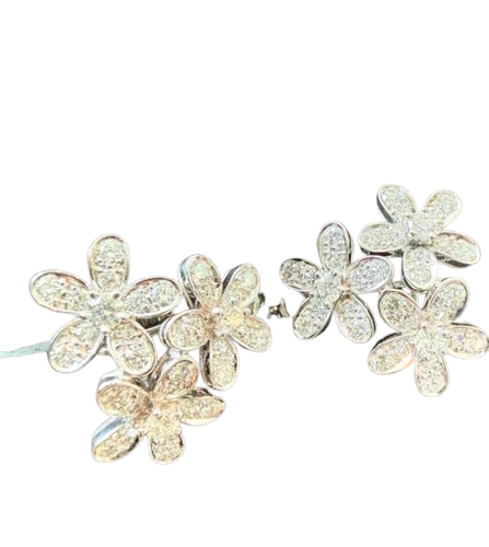Van Cleef & Arpels Socrate - Boucles d’oreilles en or blanc et diamants