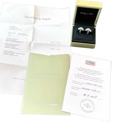 Van Cleef & Arpels Socrate - Boucles d’oreilles en or blanc et diamants