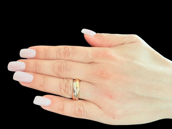 Bague 56 Cartier Trinity - Bague triple en or 18 carats 58 Facettes A2103