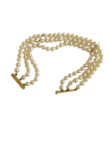 Bracelet Bracelet 3 rangs en or jaune et perles de culture 58 Facettes BRA 001