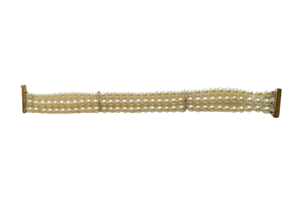 Bracelet Bracelet 3 rangs en or jaune et perles de culture 58 Facettes BRA 001