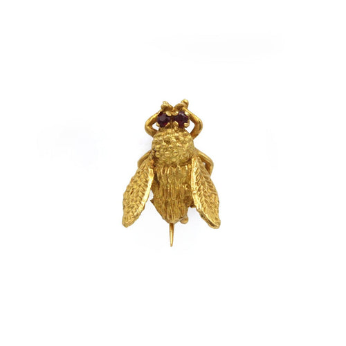 Broche Broche Abeille en or jaune et rubis 58 Facettes 260154R