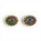 Boucles d'oreilles Boucles d'oreilles en or jaune 585 et opales noires naturelles 58 Facettes E025