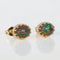 Boucles d'oreilles Boucles d'oreilles en or jaune 585 et opales noires naturelles 58 Facettes E025