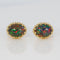 Boucles d'oreilles Boucles d'oreilles en or jaune 585 et opales noires naturelles 58 Facettes E025